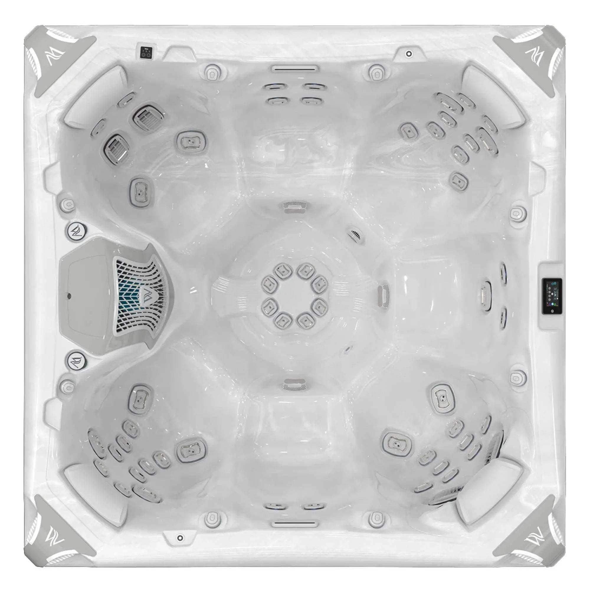Wellis Elbrus Life Whirlpool mit sieben Plätzen, 61 Massagedüsen, Infinity-Jets, Soundsystem und Smart-Steuerung - perfekt für die Balearen