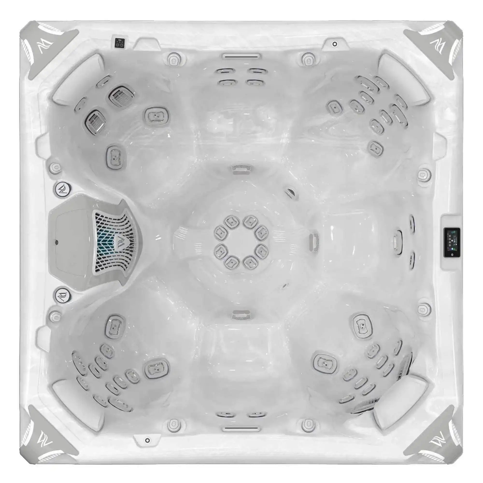 Wellis Elbrus Life Whirlpool mit sieben Plätzen, 61 Massagedüsen, Infinity-Jets, Soundsystem und Smart-Steuerung - perfekt für die Balearen