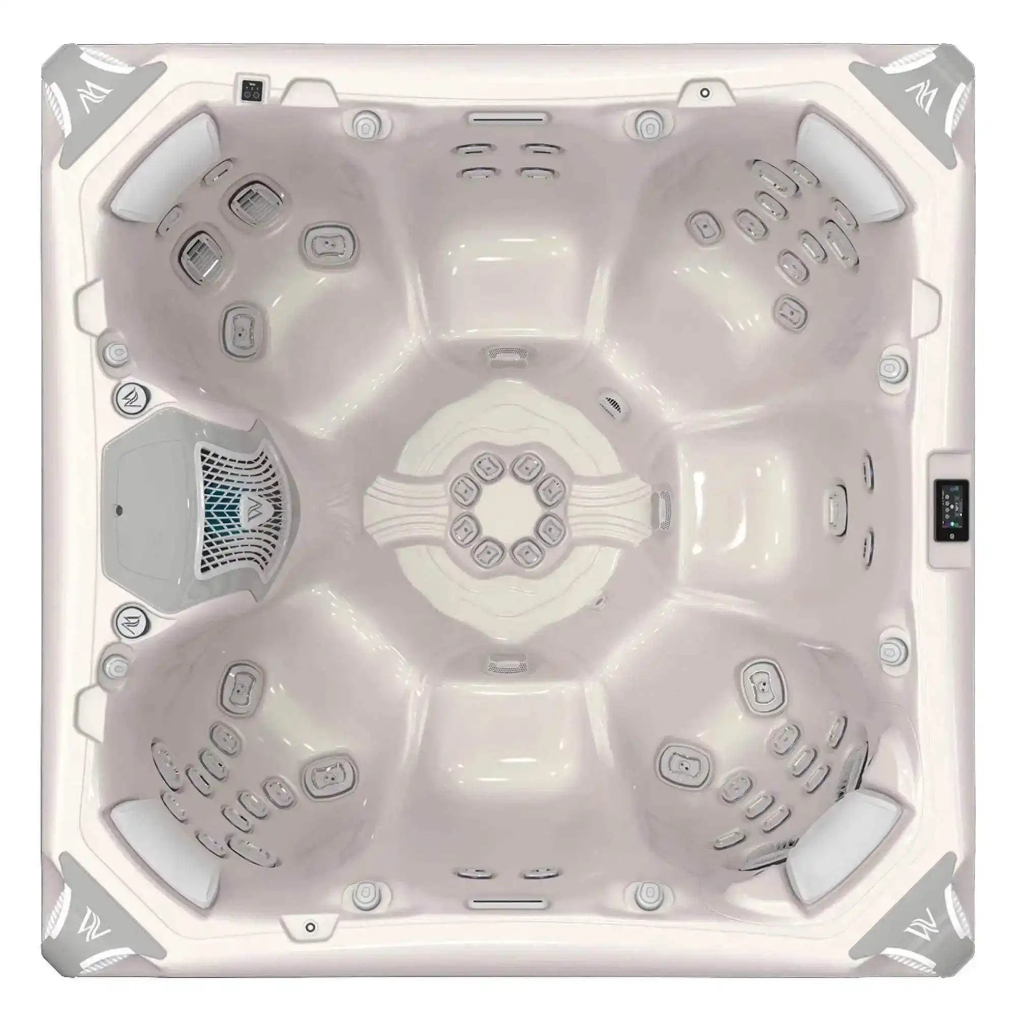 Wellis Elbrus Life Whirlpool mit sieben Plätzen, 61 Massagedüsen, Infinity-Jets, Soundsystem und Smart-Steuerung - perfekt für die Balearen
