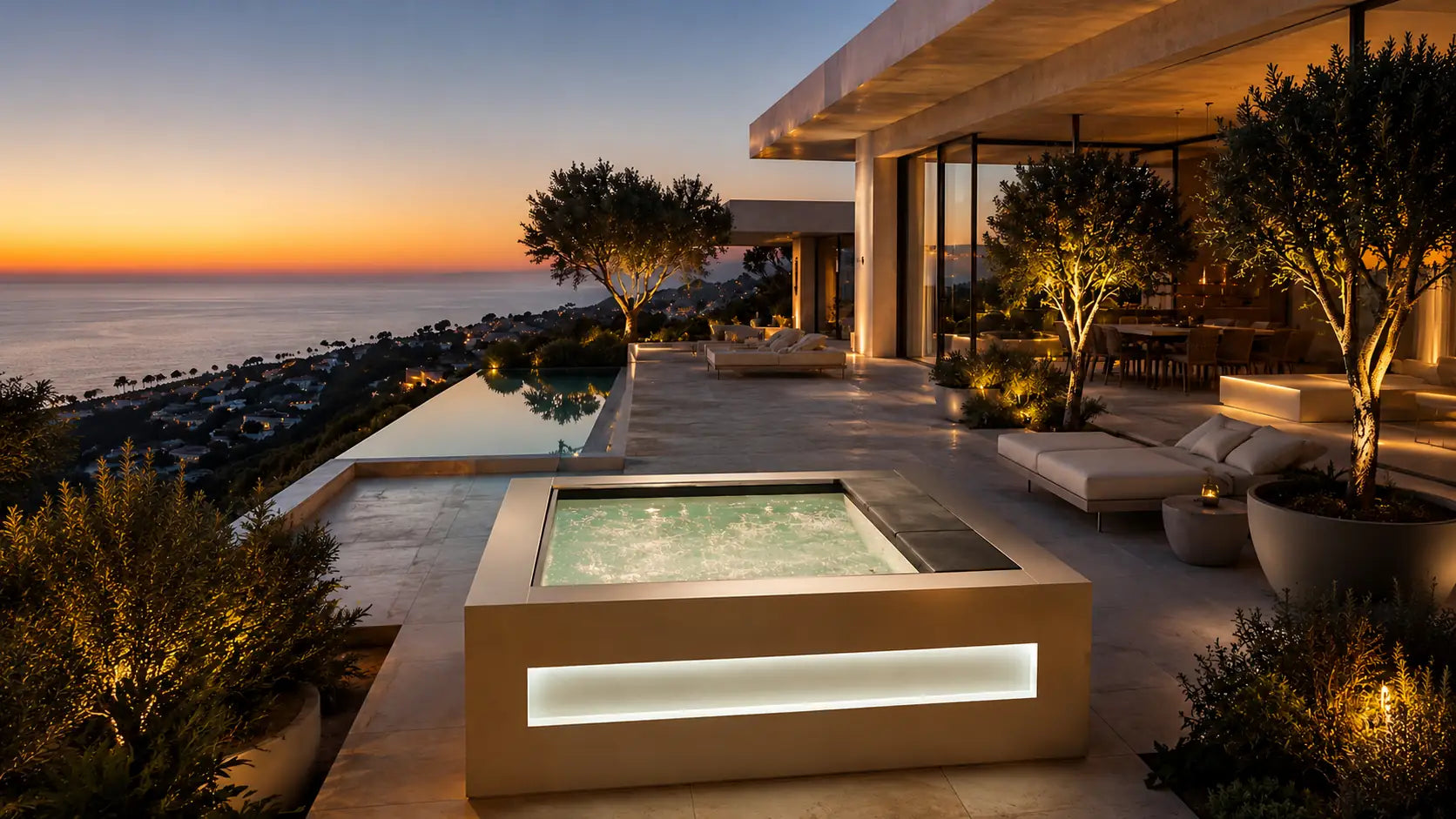 Design Whirlpool für Terrasse und Garten THE SOLID. Perfekt für Mallorca