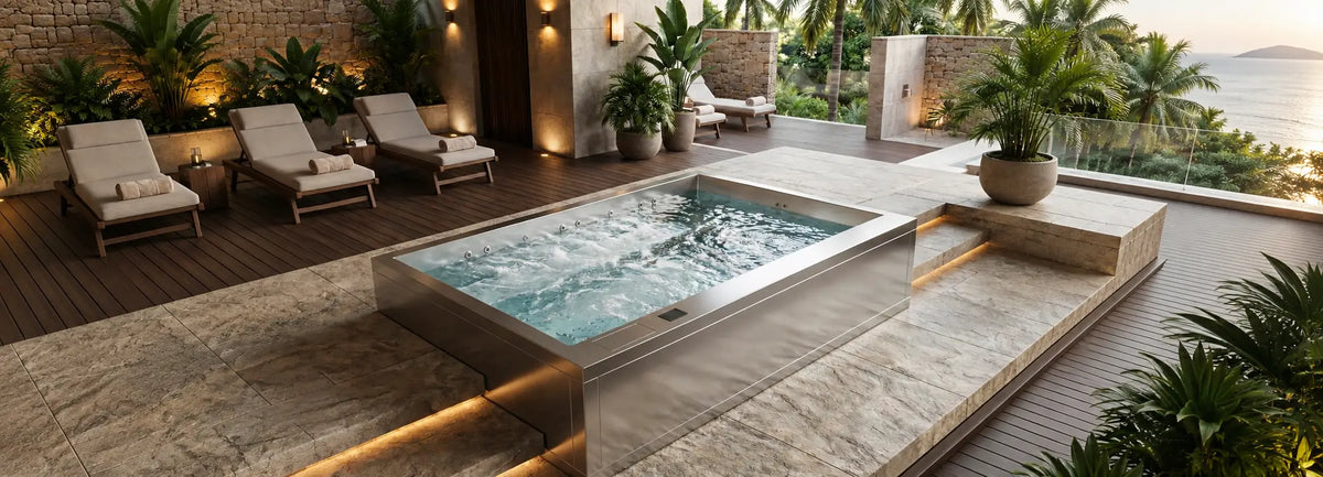 Edelstahl Whirlpool ONYX Mallorca