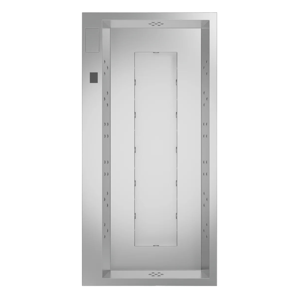 ZENITH ist ein exklusiver Edelstahl Whirlpool für bis zu 12 Personen. V4A Edelstahl, minimalistisches Design und hochwertige Spa Technik für Garten und Terrasse.