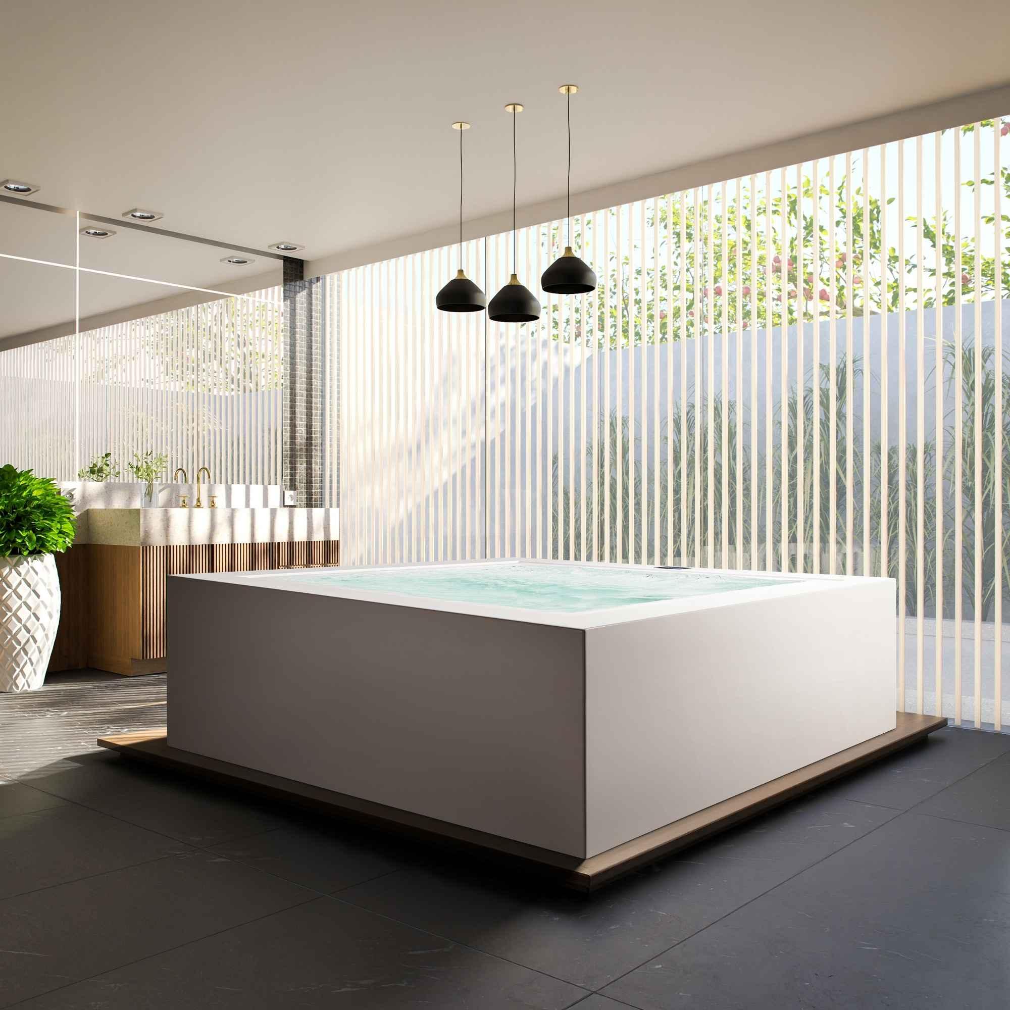 Incredibile Überlauf Whirlpool mit Infinity-Kante von Paolo Ferralli – luxuriöser Design-Whirlpool für Außenbereiche auf den Balearen