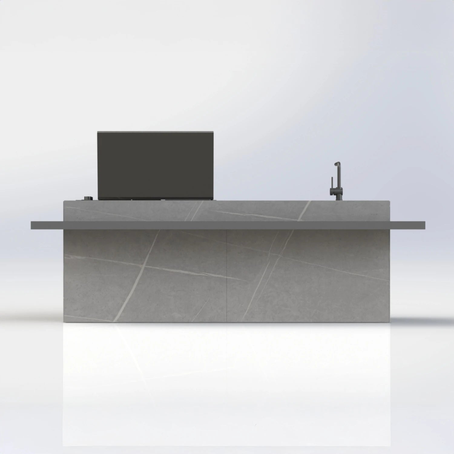 Outdoor Küche Sense mit klarer Keramikoberfläche und minimalistischem Design