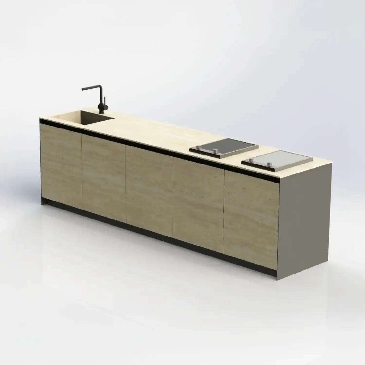 Modulare Outdoor Küche Ultimo aus Keramik für stilvolles Outdoor Living