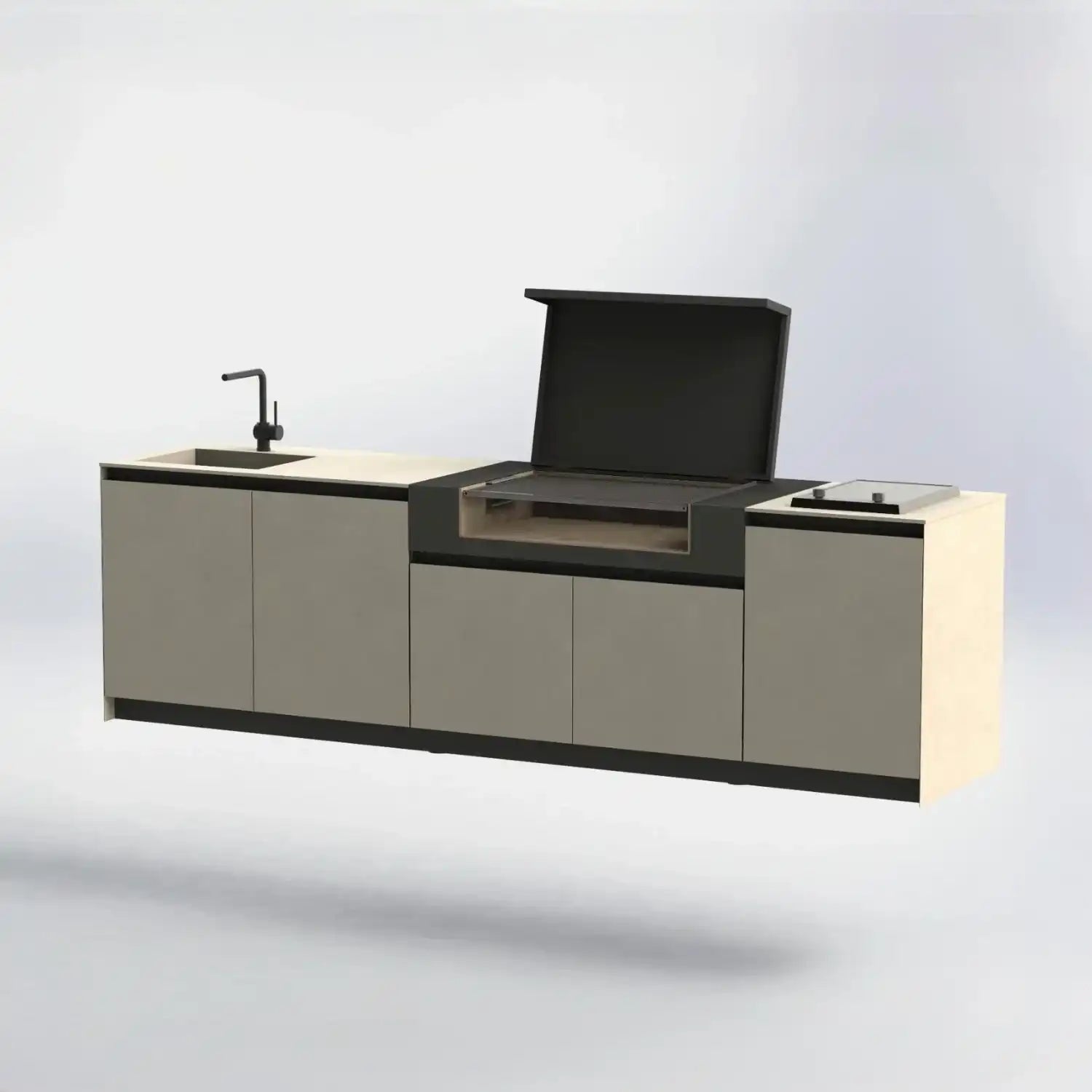 Modulare Outdoor Küche Ultimo aus Keramik für stilvolles Outdoor Living