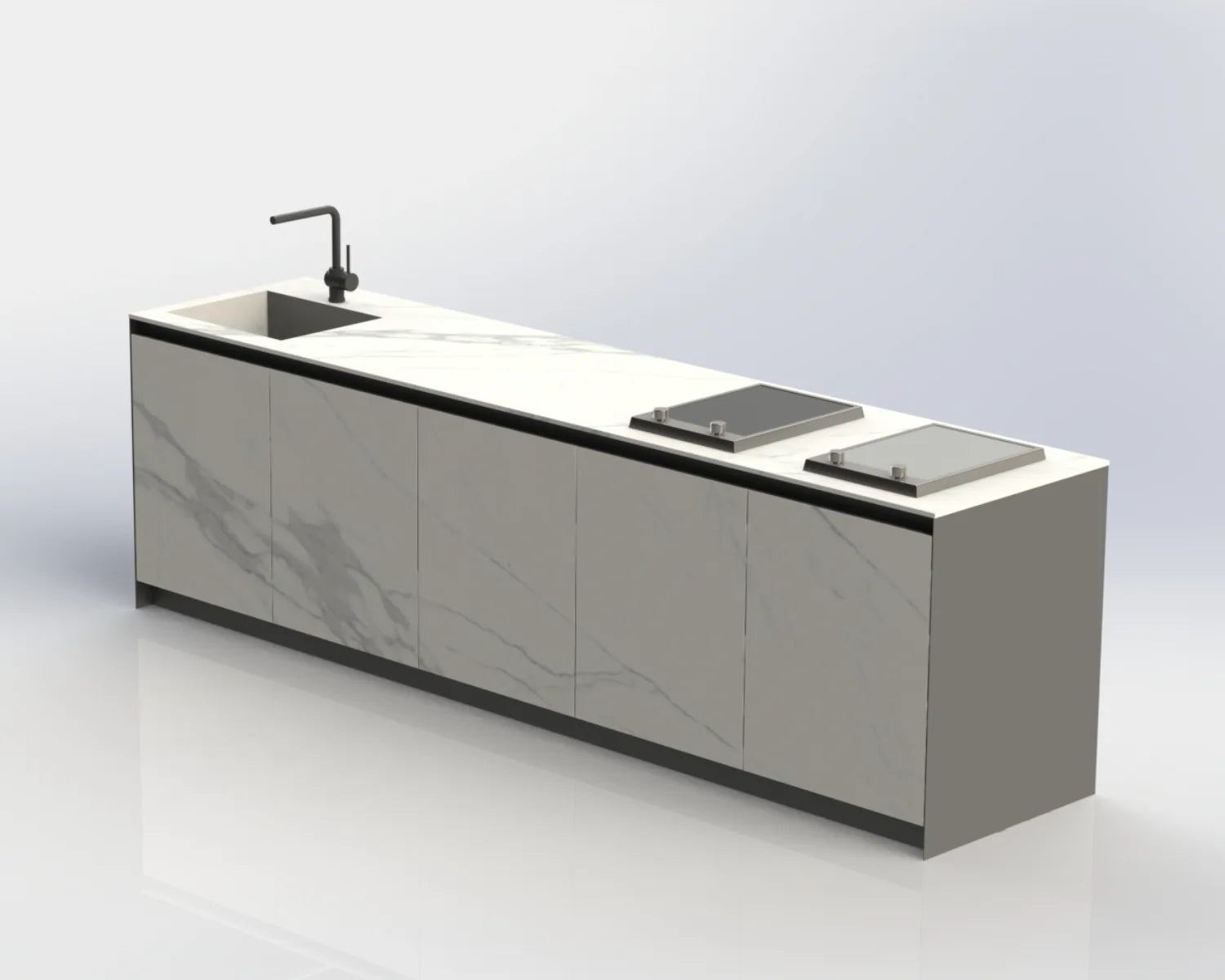 Modulare Outdoor Küche Ultimo aus Keramik für stilvolles Outdoor Living