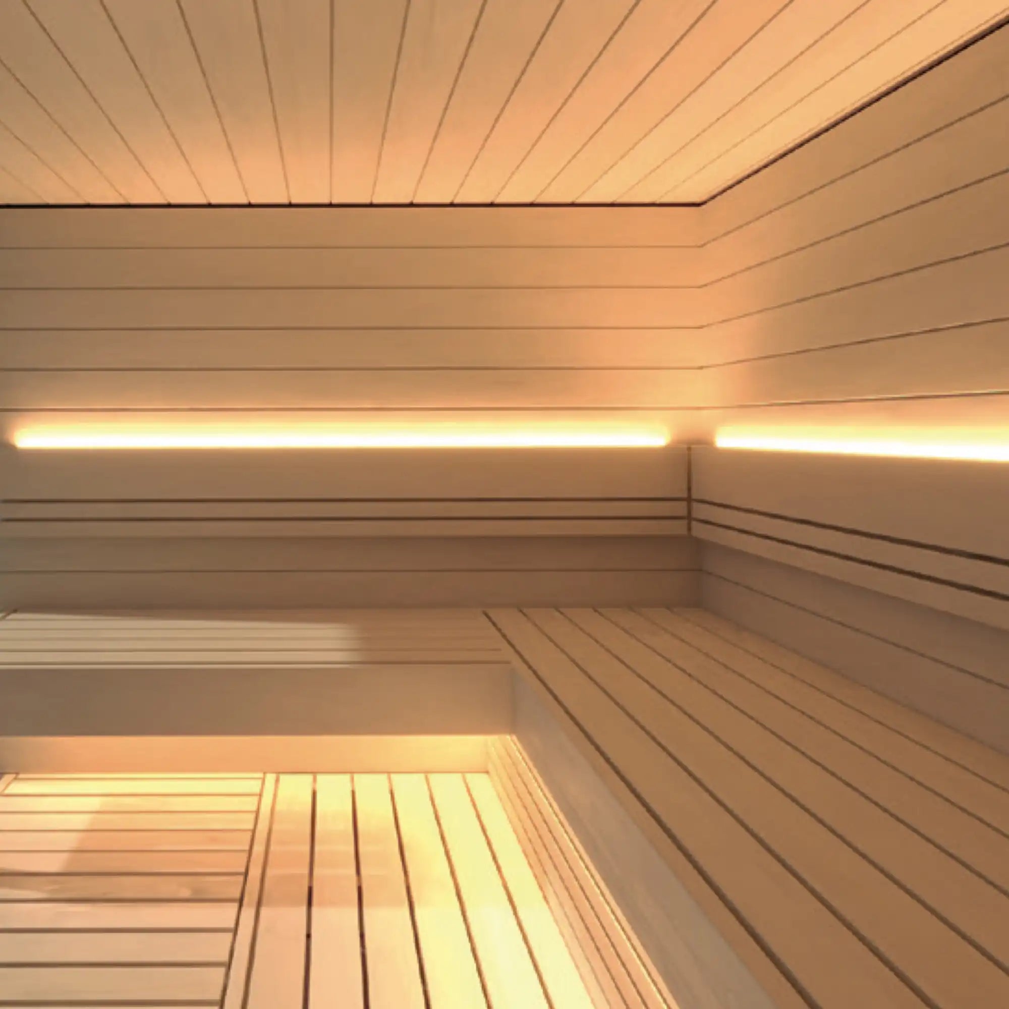 Sauna Innenraum aus Espe