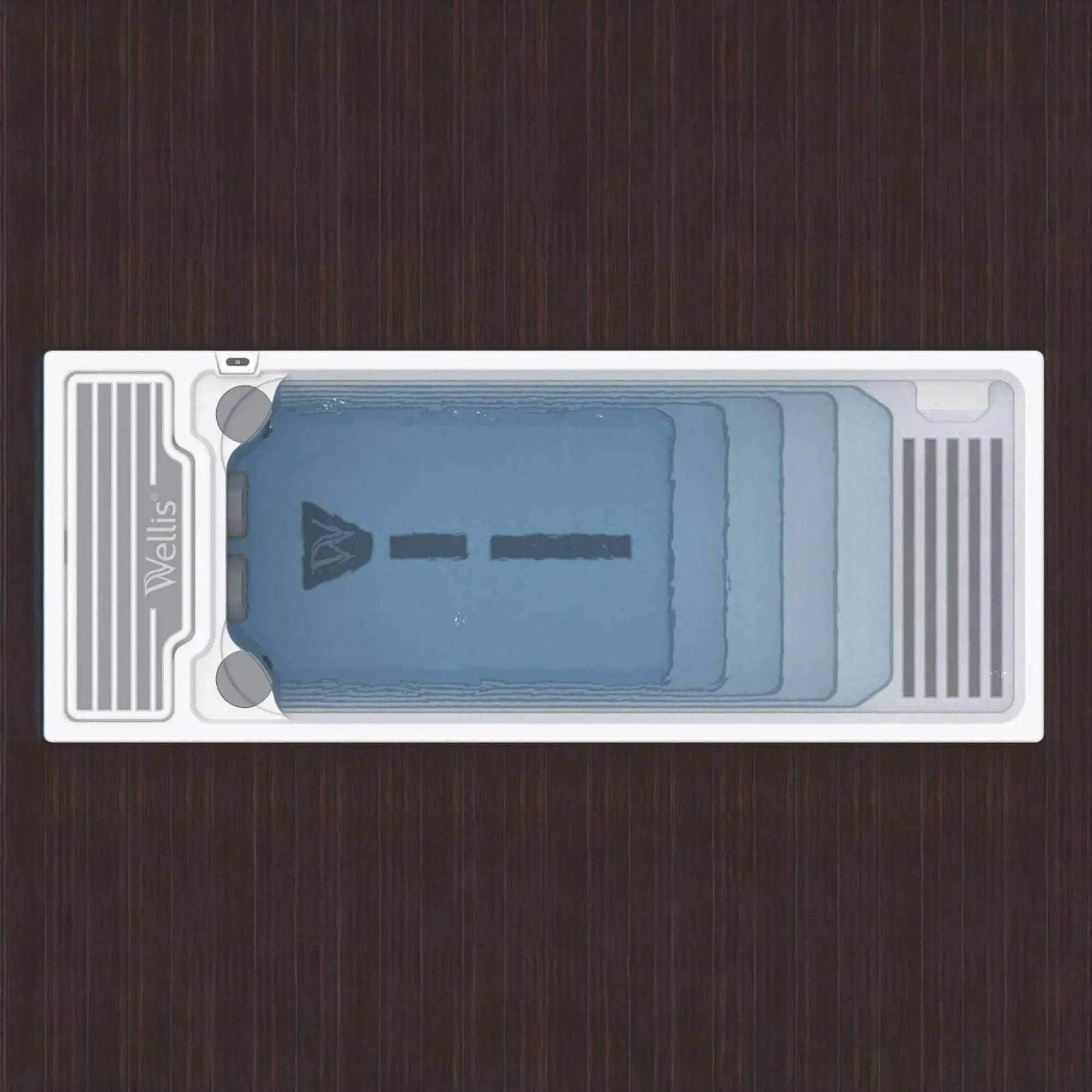 Erleben Sie maximalen Komfort mit dem Wellis Beach Club Swim Spa. Er verfügt über bis zu drei Gegenstromdüsen, eine SmartTouch-Steuerung und ein Filtersystem. Bei Azura Spa & Living auf Mallorca.