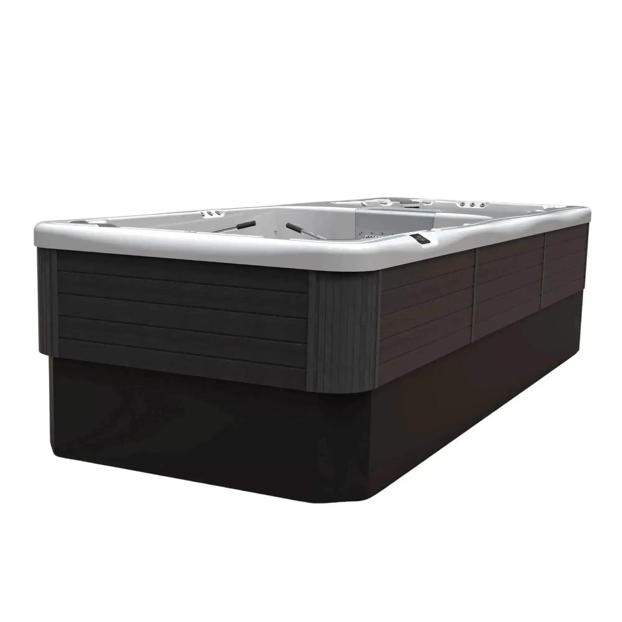 Der Wellis Swim Spa Rio Grande vereint Whirlpool-Komfort mit Schwimmtraining. Er verfügt über 40 Düsen, ein LED-Therapie, ein W-Flow-System & Edelstahlrahmen.