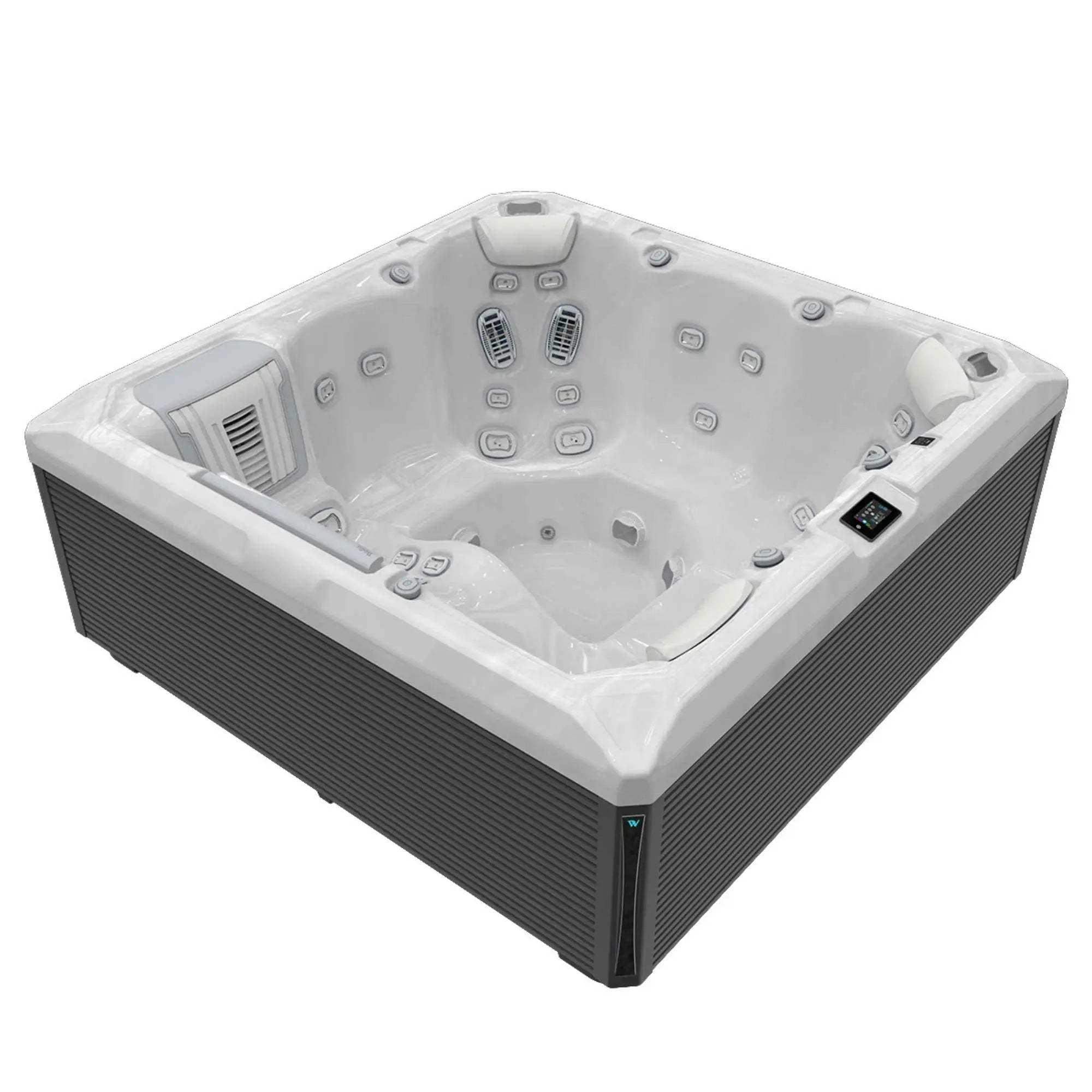 Erleben Sie den Wellis Whirlpool Atlas Life mit 43 Düsen, Infinity Jets & energiesparender Isolierung