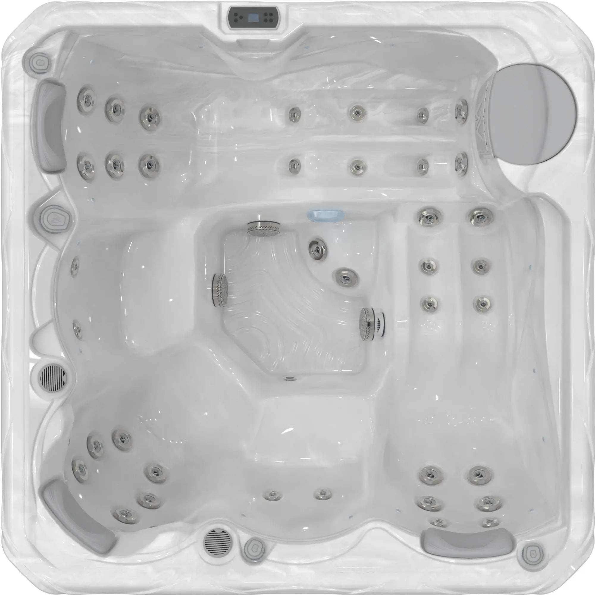 Der Wellis Budapest Life Whirlpool verfügt über 5 Sitze, 42 Düsen, MyMusic™ 2.0, Wi-Fi Steuerung, Soundsystem und LED-Lichttherapie - jetzt bei Azura.