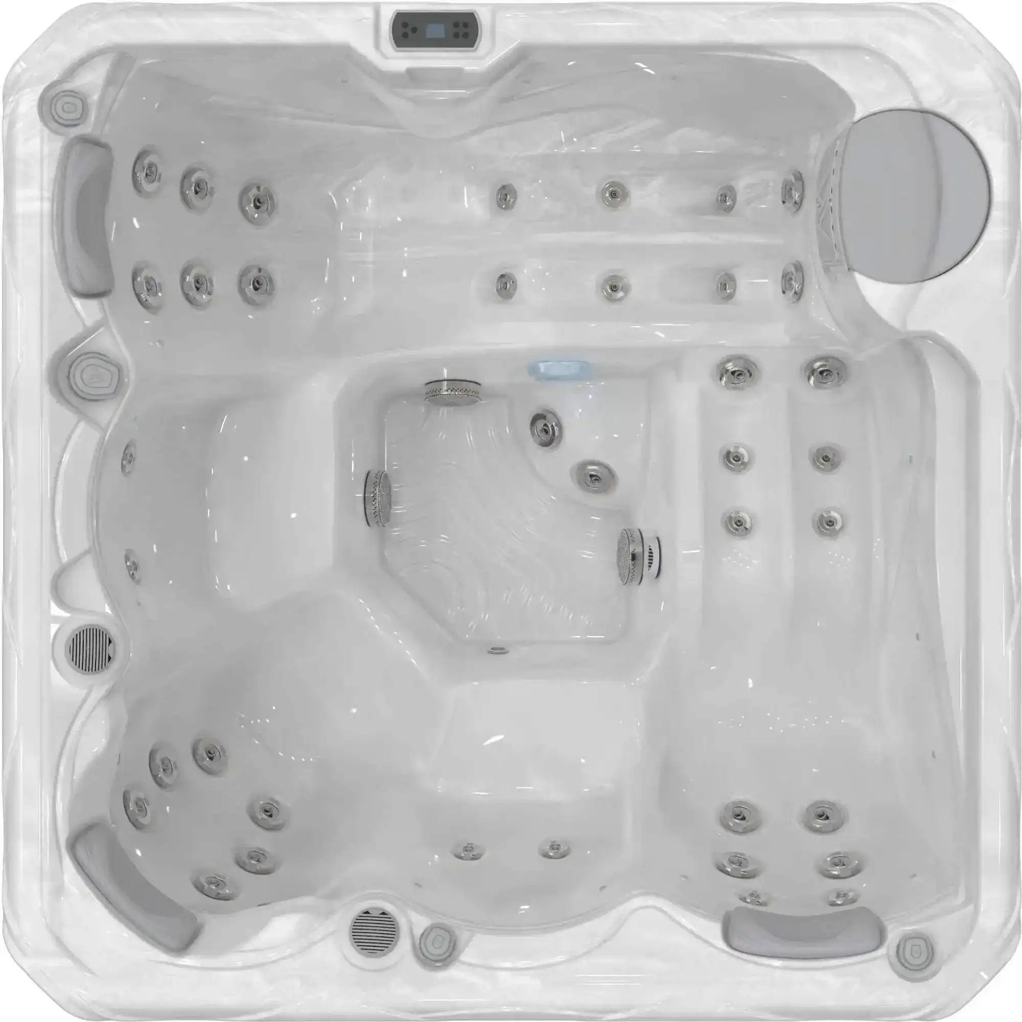 Der Wellis Budapest Life Whirlpool verfügt über 5 Sitze, 42 Düsen, MyMusic™ 2.0, Wi-Fi Steuerung, Soundsystem und LED-Lichttherapie - jetzt bei Azura.