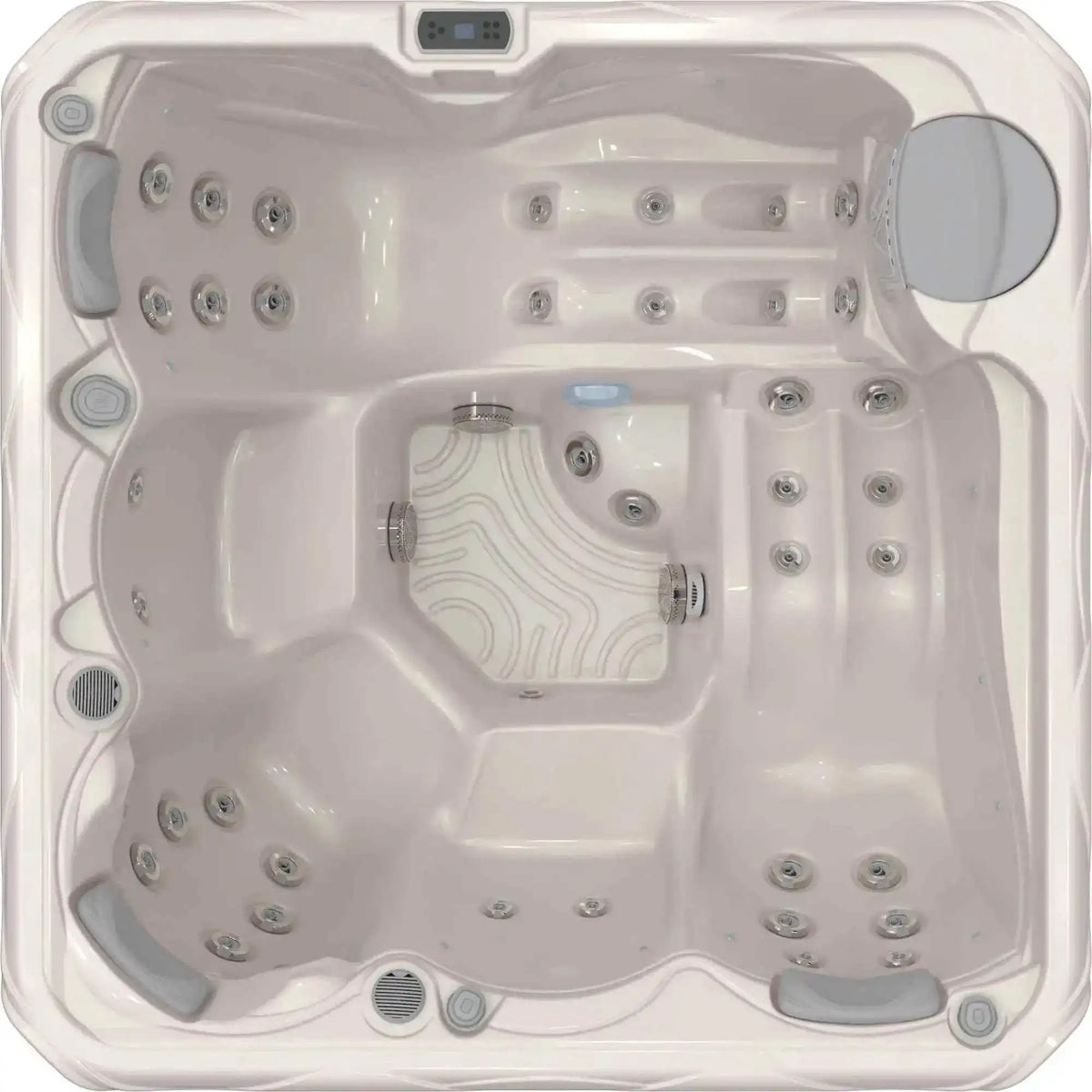 Der Wellis Budapest Life Whirlpool verfügt über 5 Sitze, 42 Düsen, MyMusic™ 2.0, Wi-Fi Steuerung, Soundsystem und LED-Lichttherapie - jetzt bei Azura.