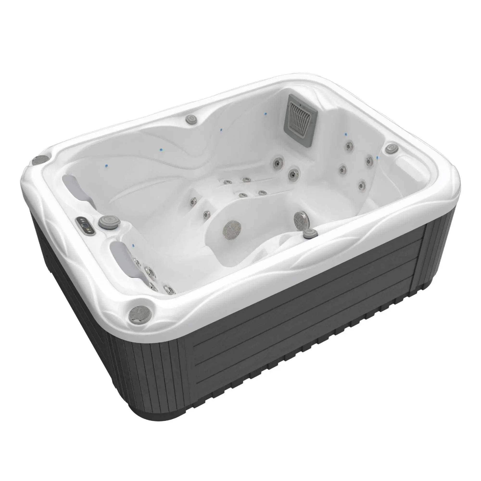 Der Wellis Firenze Life Whirlpool verfügt über 3 Sitze, 37 Düsen, MyMusic 2.0, Wi-Fi Steuerung, Soundsystem und LED-Lichttherapie - jetzt bei Azura Spa & Living