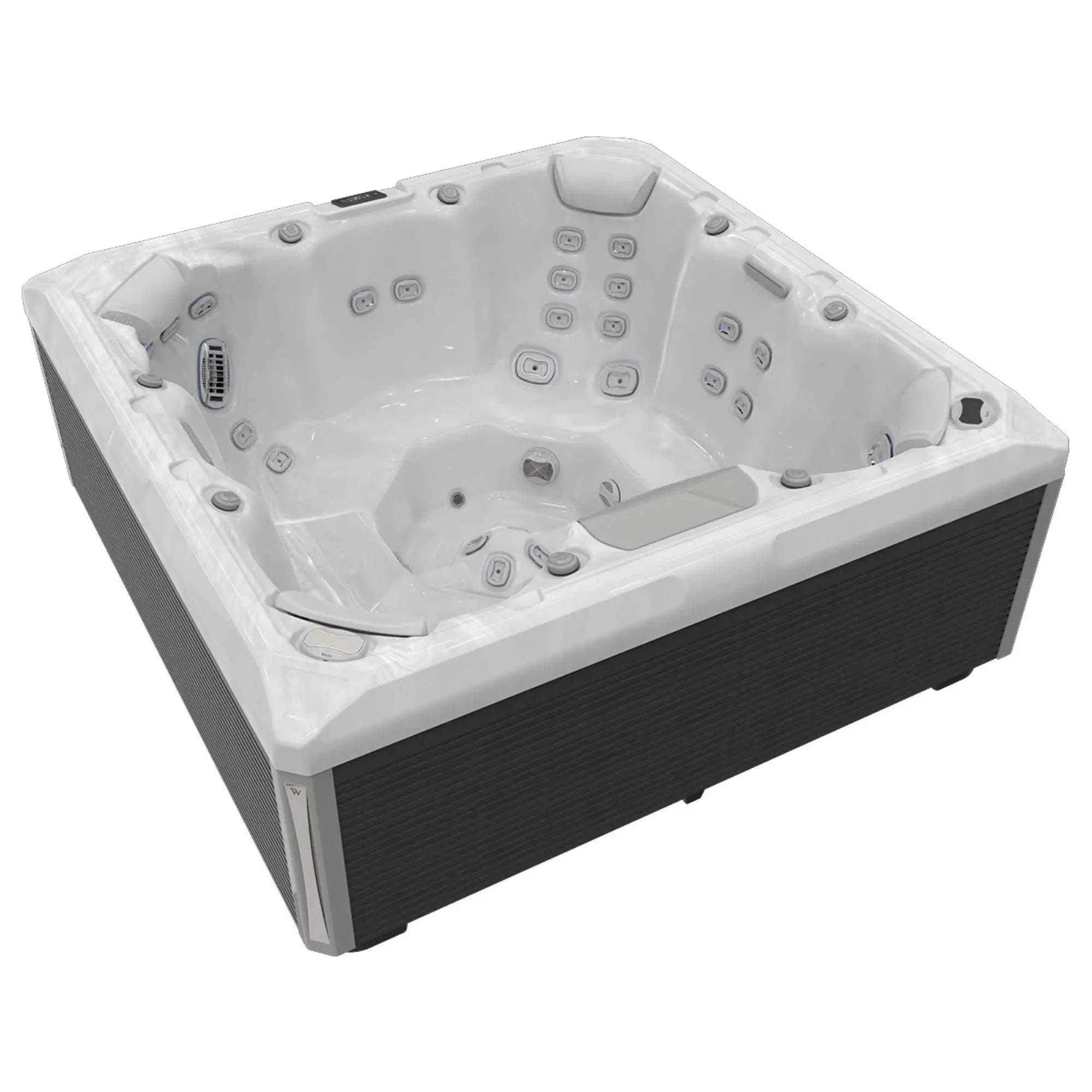 „Wellis Mandala Life” Whirlpool mit sieben Sitzen, 46 Düsen, Infinity-Jets, SmartTouch-Technologie, Wifi, Soundsystem und Wasseranalyse.