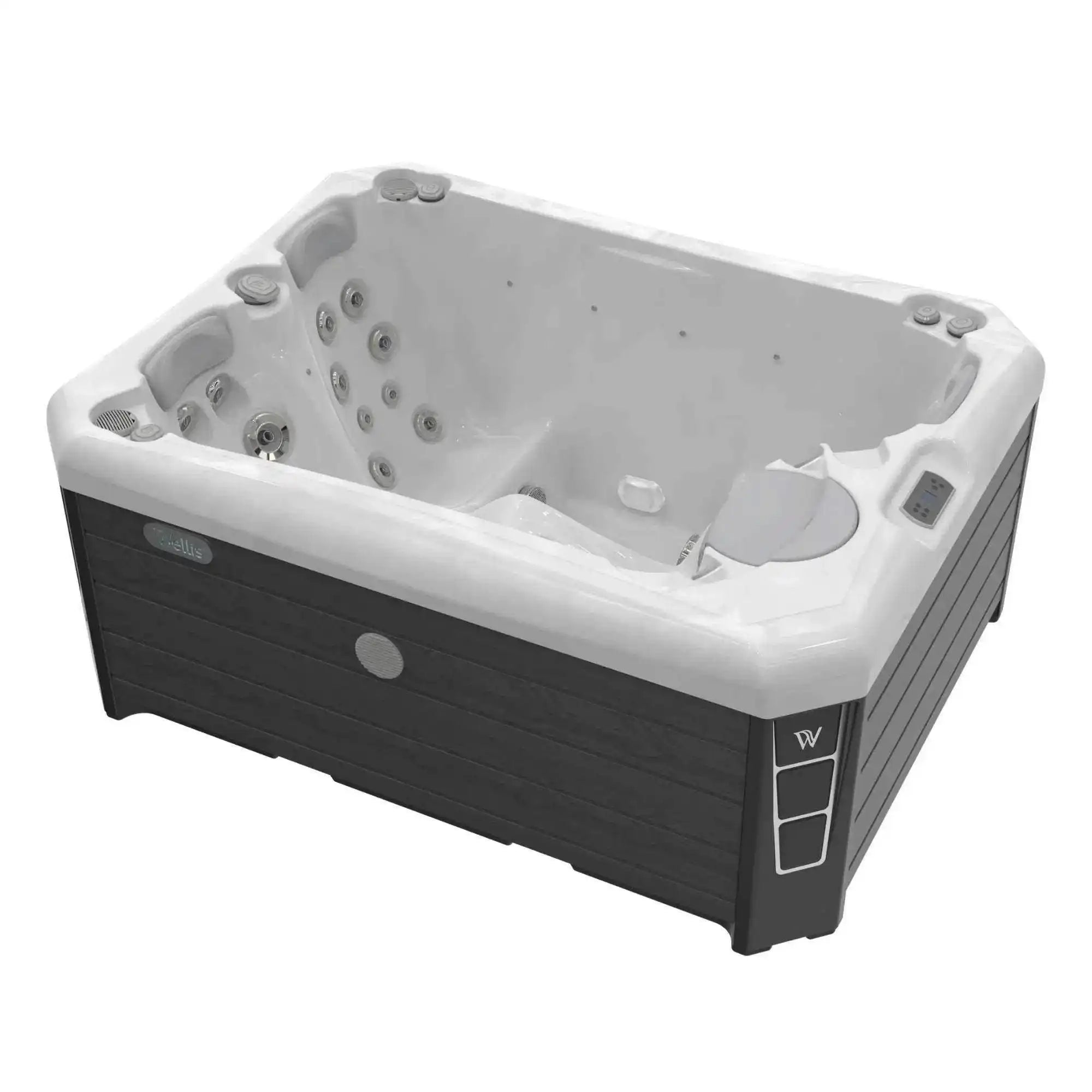 Der Wellis Manhattan Life Whirlpool verfügt über 3 Sitze, 30 Düsen, MyMusic™ 2.0, Wi-Fi Steuerung, Soundsystem und LED-Lichttherapie - jetzt bei Azura Spa & Living.