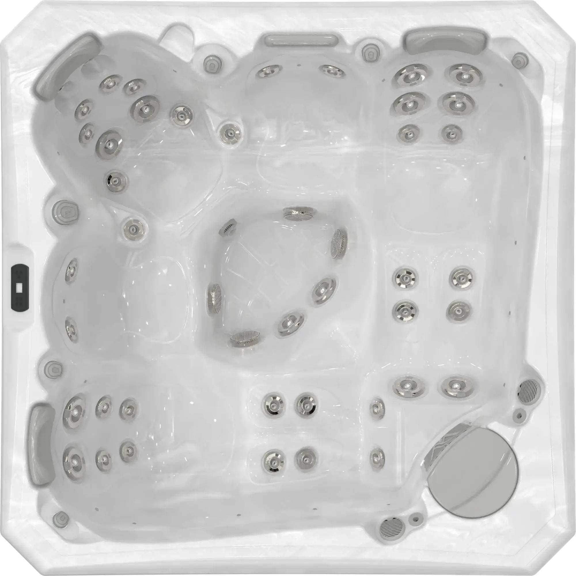 Der Wellis Palermo Life Whirlpool mit fünf Plätzen, 42 Massagedüsen, MyMusic™ 2.0, LED-Lichttherapie, WLAN und Wärmepumpenoption ist jetzt bei AZURA SPA & LIVING erhältlich.