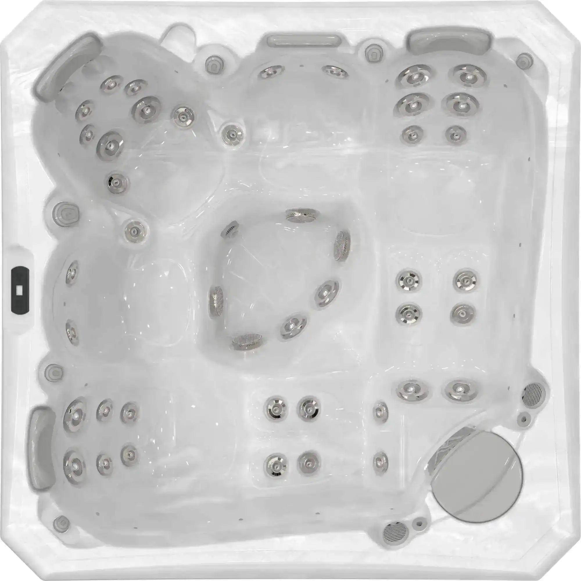 Der Wellis Palermo Life Whirlpool mit fünf Plätzen, 42 Massagedüsen, MyMusic™ 2.0, LED-Lichttherapie, WLAN und Wärmepumpenoption ist jetzt bei AZURA SPA & LIVING erhältlich.