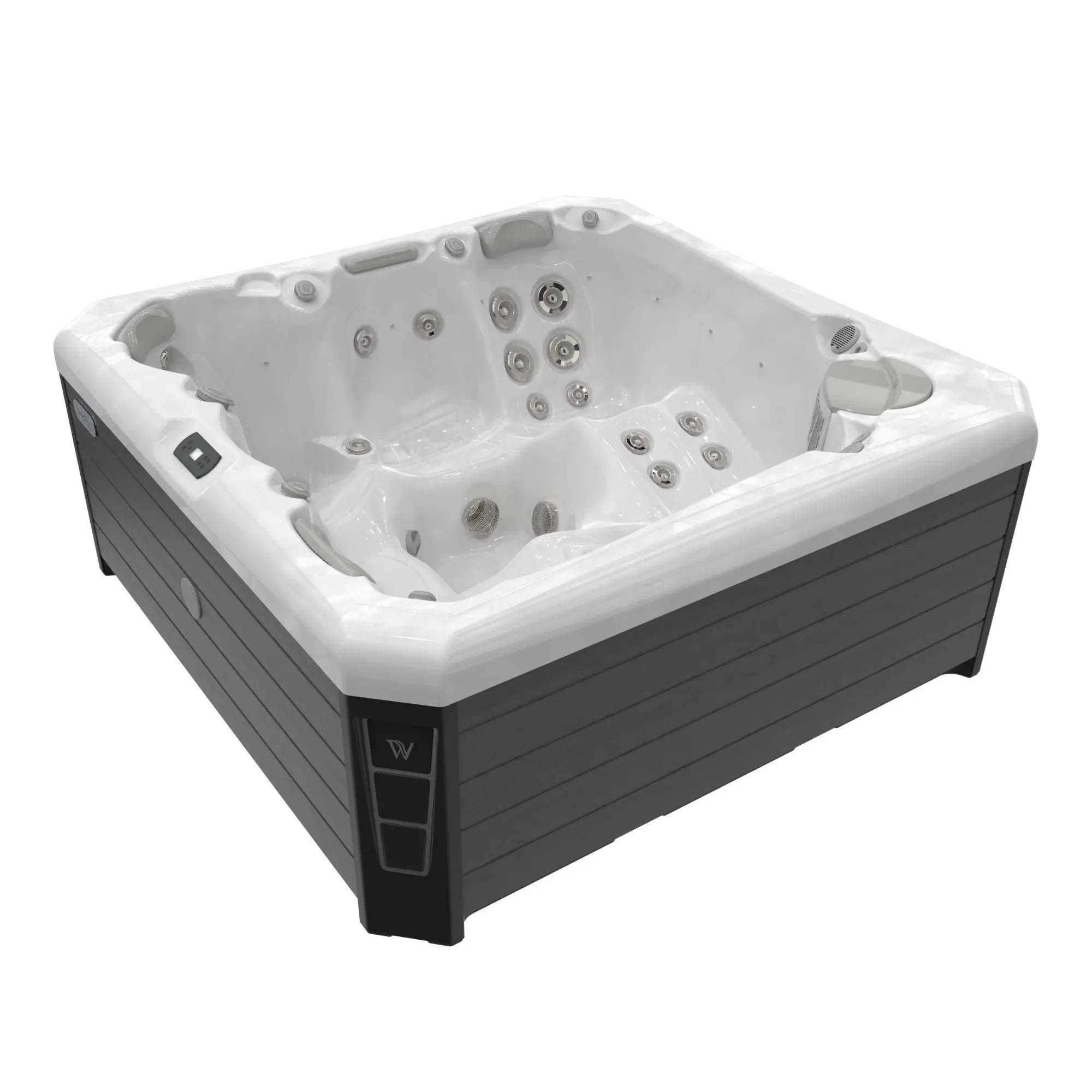 Der Wellis Palermo Life Whirlpool mit fünf Plätzen, 42 Massagedüsen, MyMusic™ 2.0, LED-Lichttherapie, WLAN und Wärmepumpenoption ist jetzt bei AZURA SPA & LIVING erhältlich.