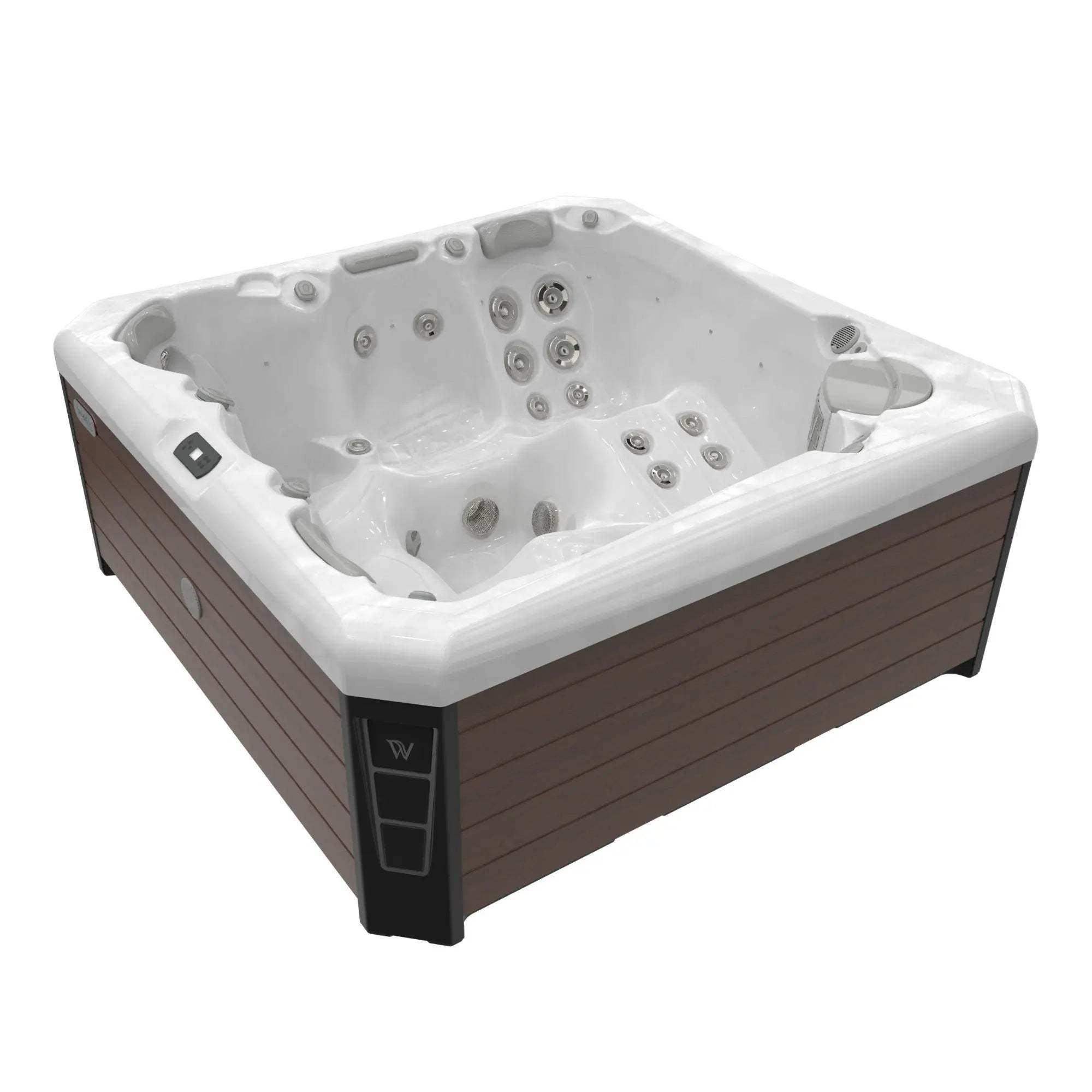 Der Wellis Palermo Life Whirlpool mit fünf Plätzen, 42 Massagedüsen, MyMusic™ 2.0, LED-Lichttherapie, WLAN und Wärmepumpenoption ist jetzt bei AZURA SPA & LIVING erhältlich.