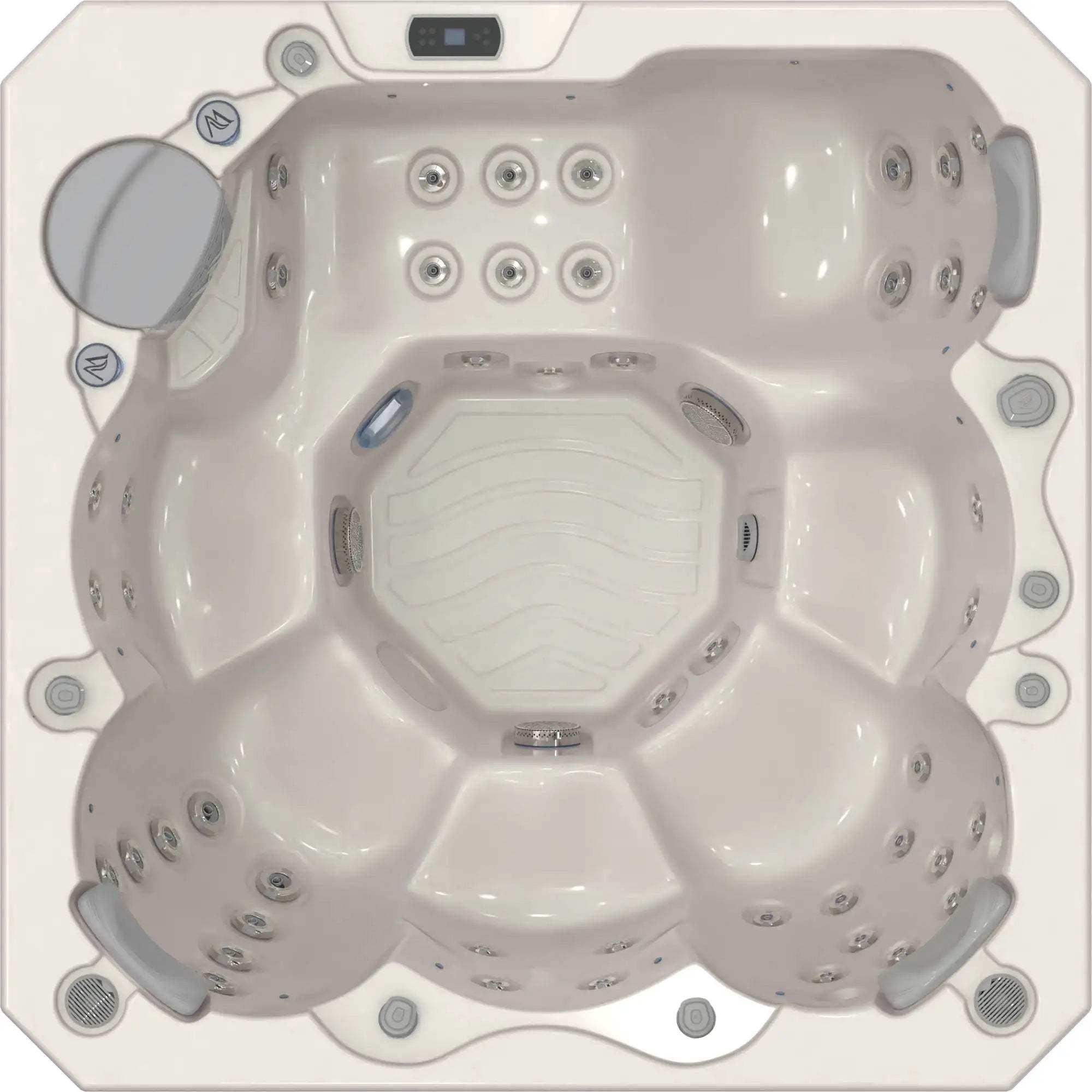 Der Wellis Prague Life Whirlpool verfügt über 6 Sitze, 46 Düsen, MyMusic™ 2.0, Wi-Fi Steuerung, Soundsystem und LED-Lichttherapie - jetzt bei Azura Spa & Living
