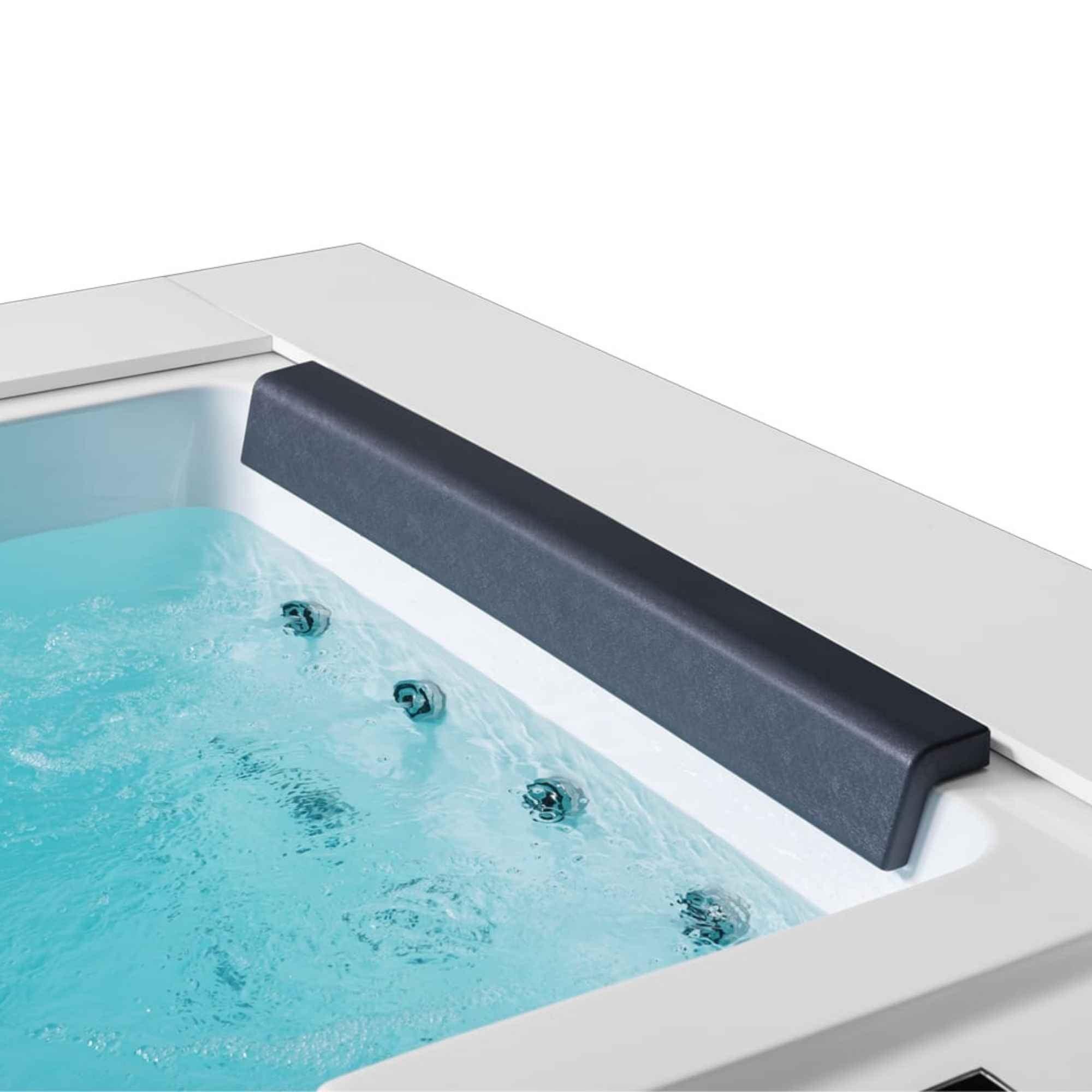 Whirlpool „The Solid“ von Paolo Ferralli mit Champagnerkühler, exklusives Design für den Außenbereich, erhältlich bei AZURA SPA & LIVING.