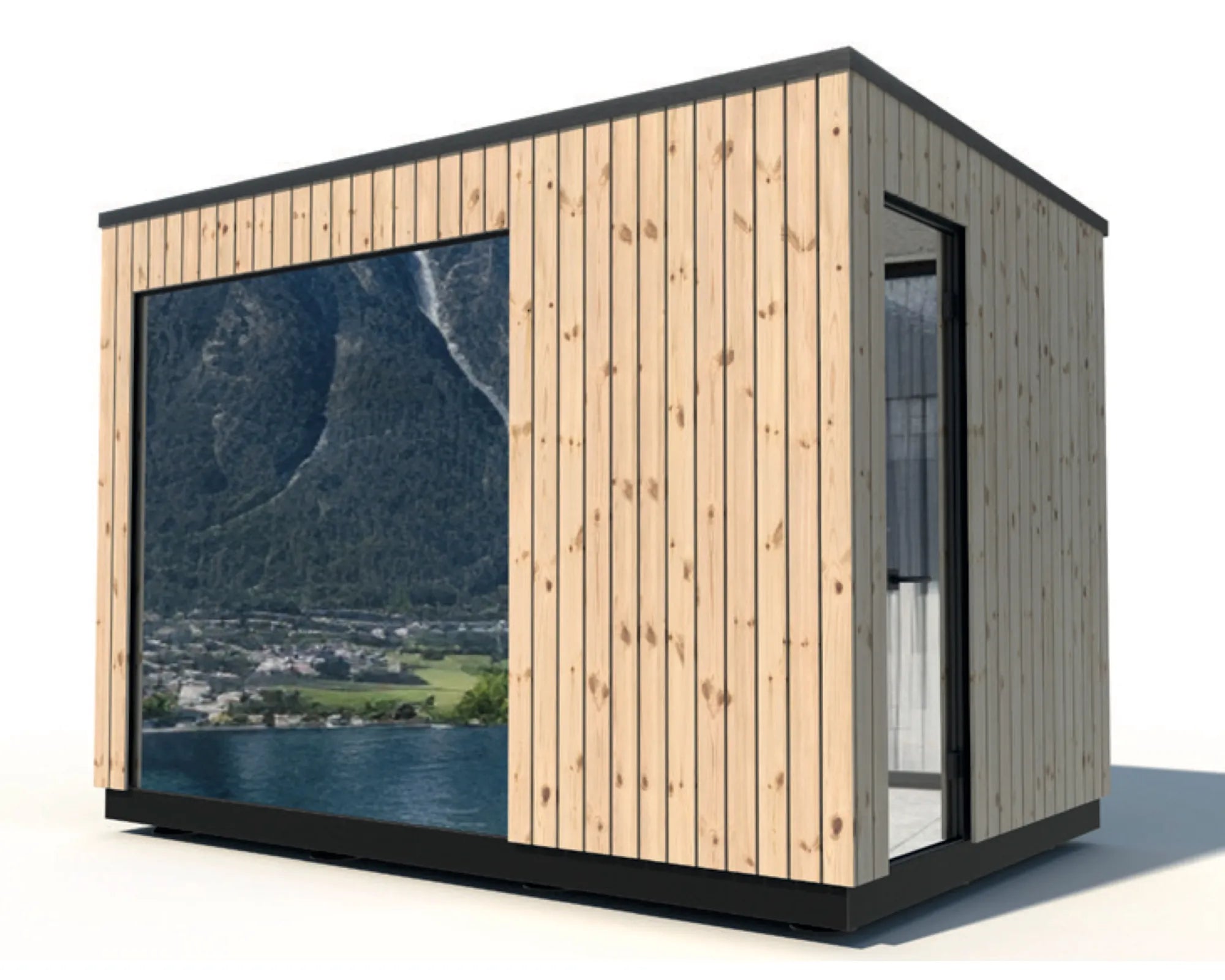 Fancy Mirror Sauna Verglasung 