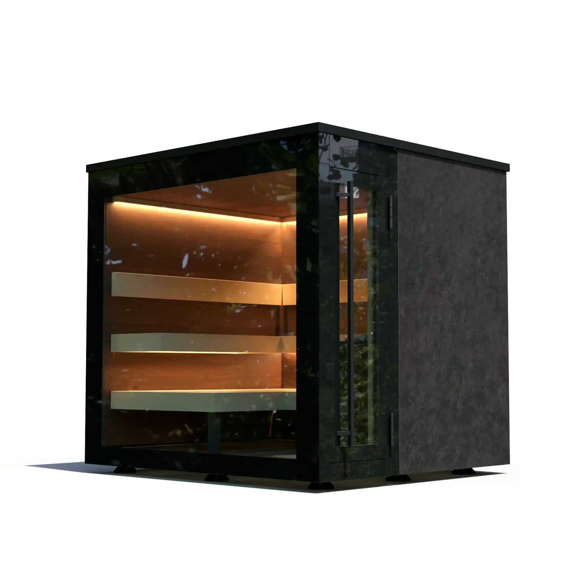 Gartensauna MEO One für zwei und mehr Personen in schwarz