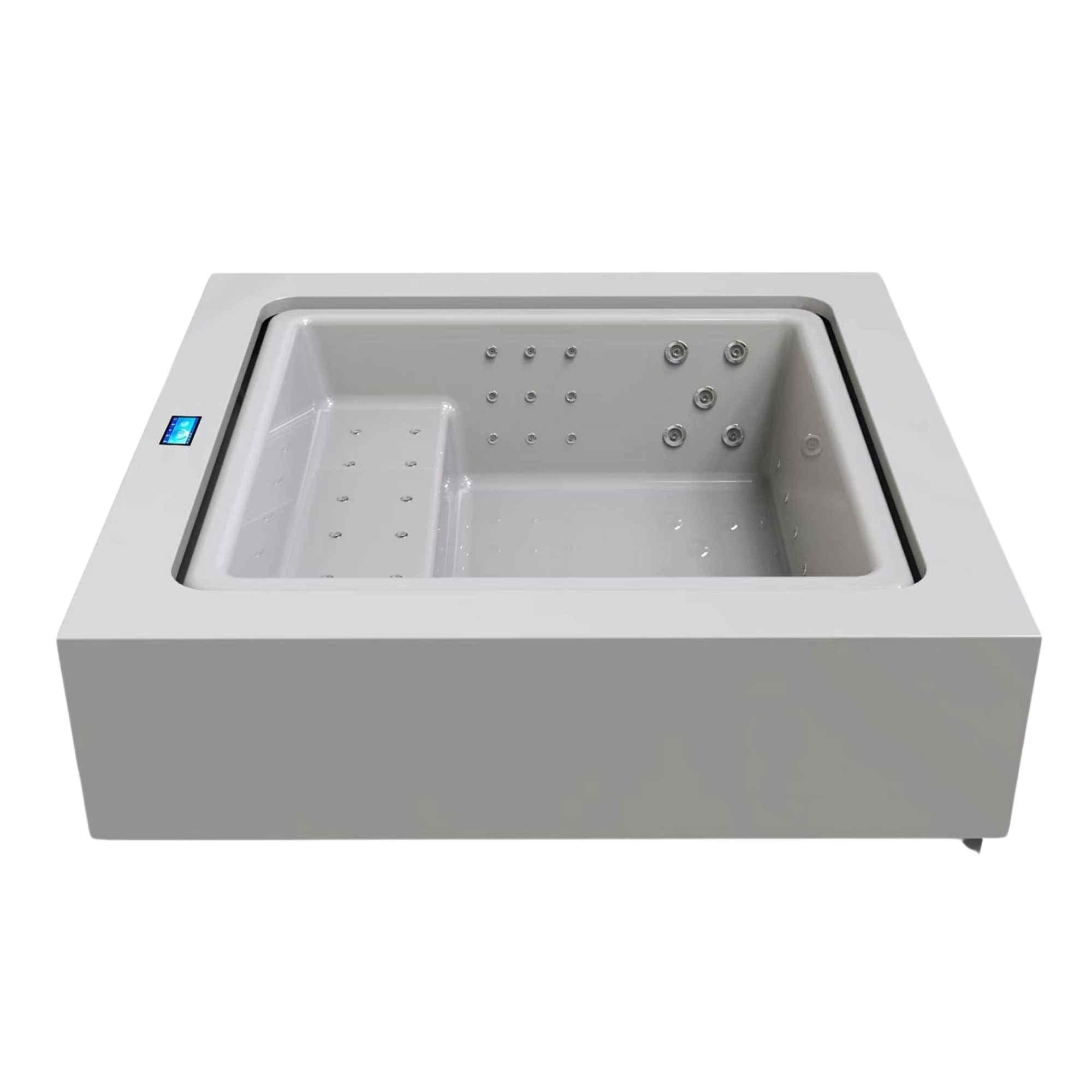 Incredibile Überlauf Whirlpool mit Infinity-Kante von Paolo Ferralli – luxuriöser Design-Whirlpool für Außenbereiche auf den Balearen