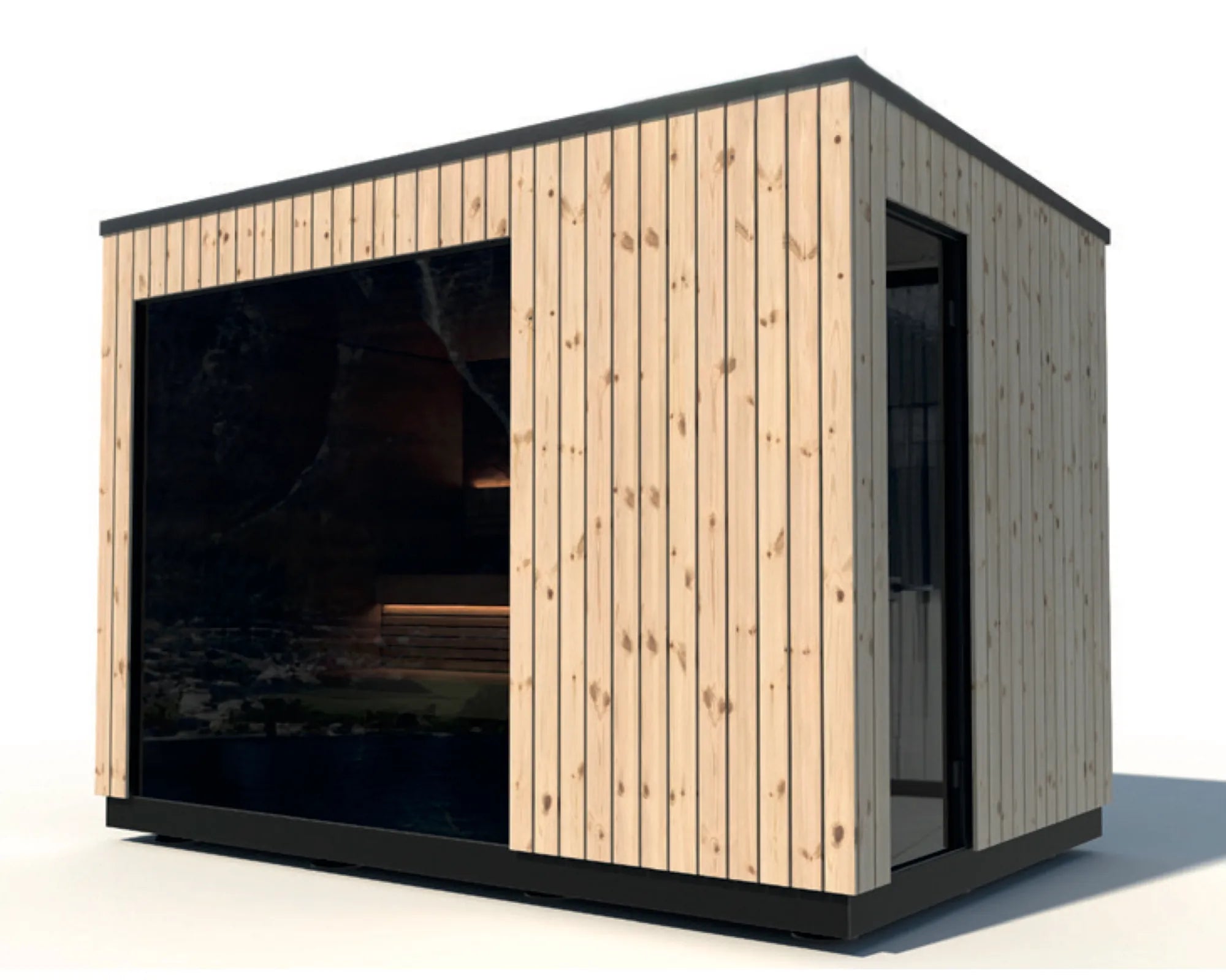 Privacy Black Sauna Verglasung 