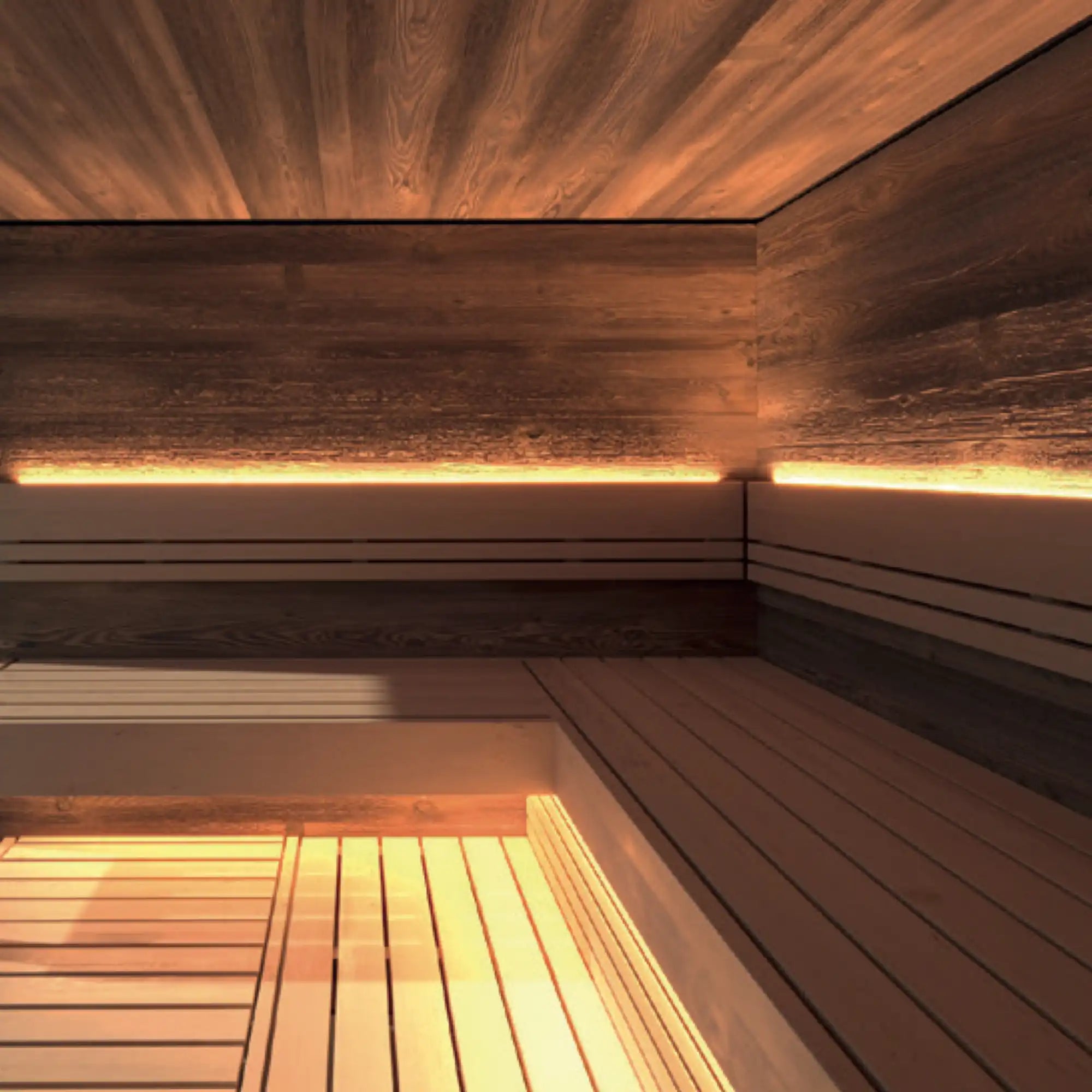 Sauna Innenraum aus Chalet Fichte