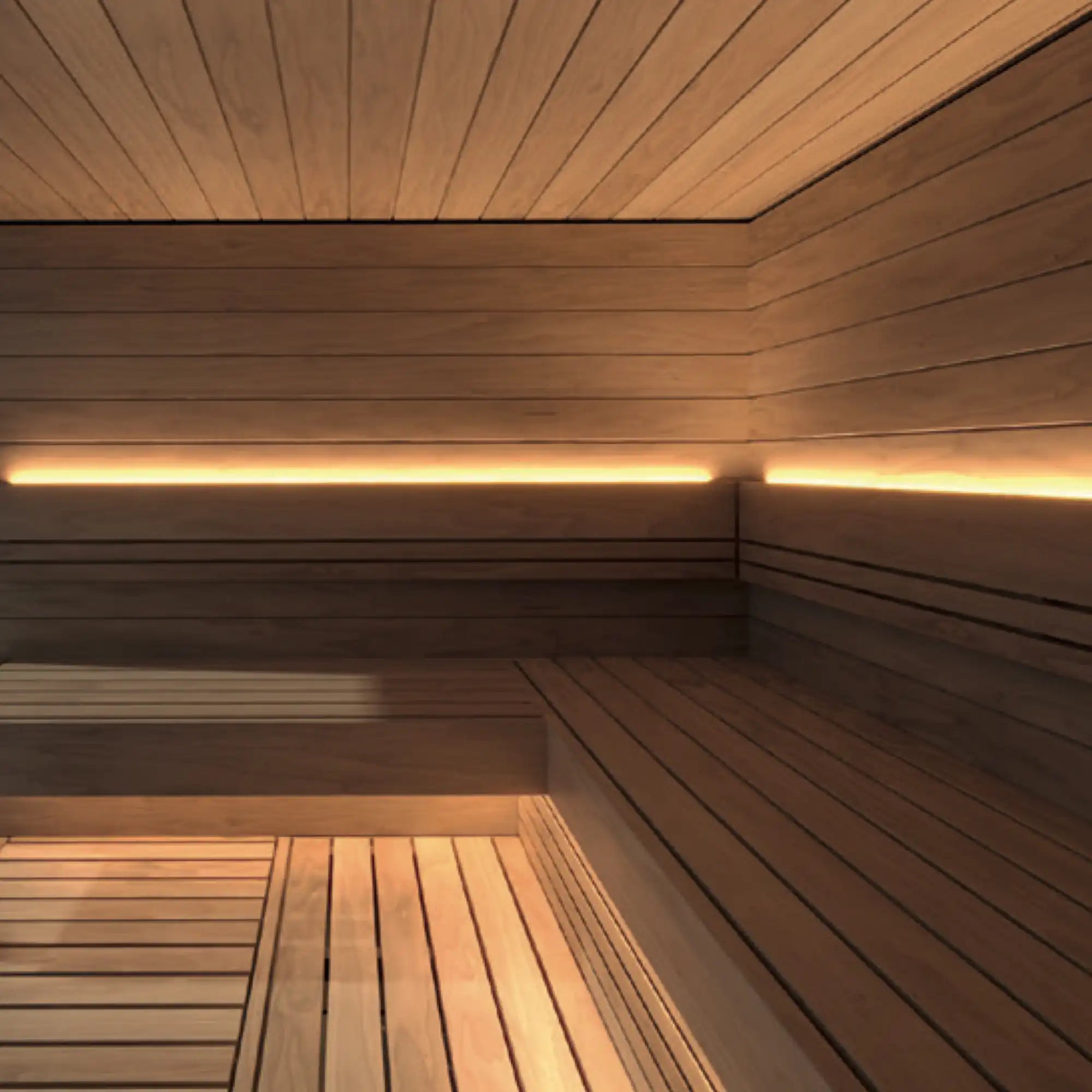 Sauna Innenraum aus Thermisch behandelte Espe