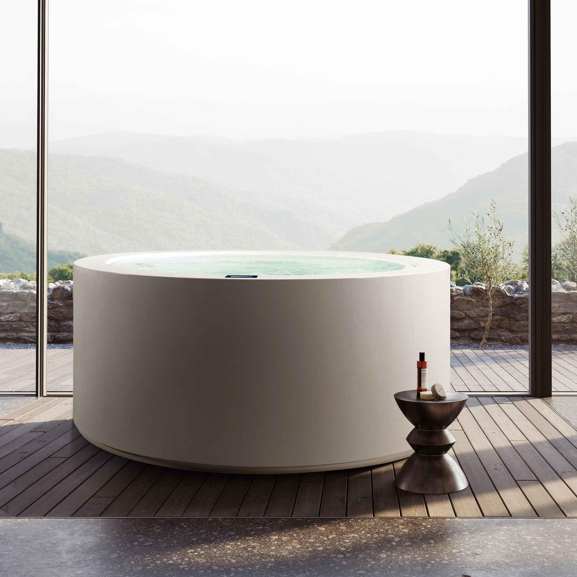 Überlaufwhirlpool „Tondo“ von Paolo Ferralli - Luxus und Technik für Ihre Outdoor-Oase bei AZURA SPA & LIVING