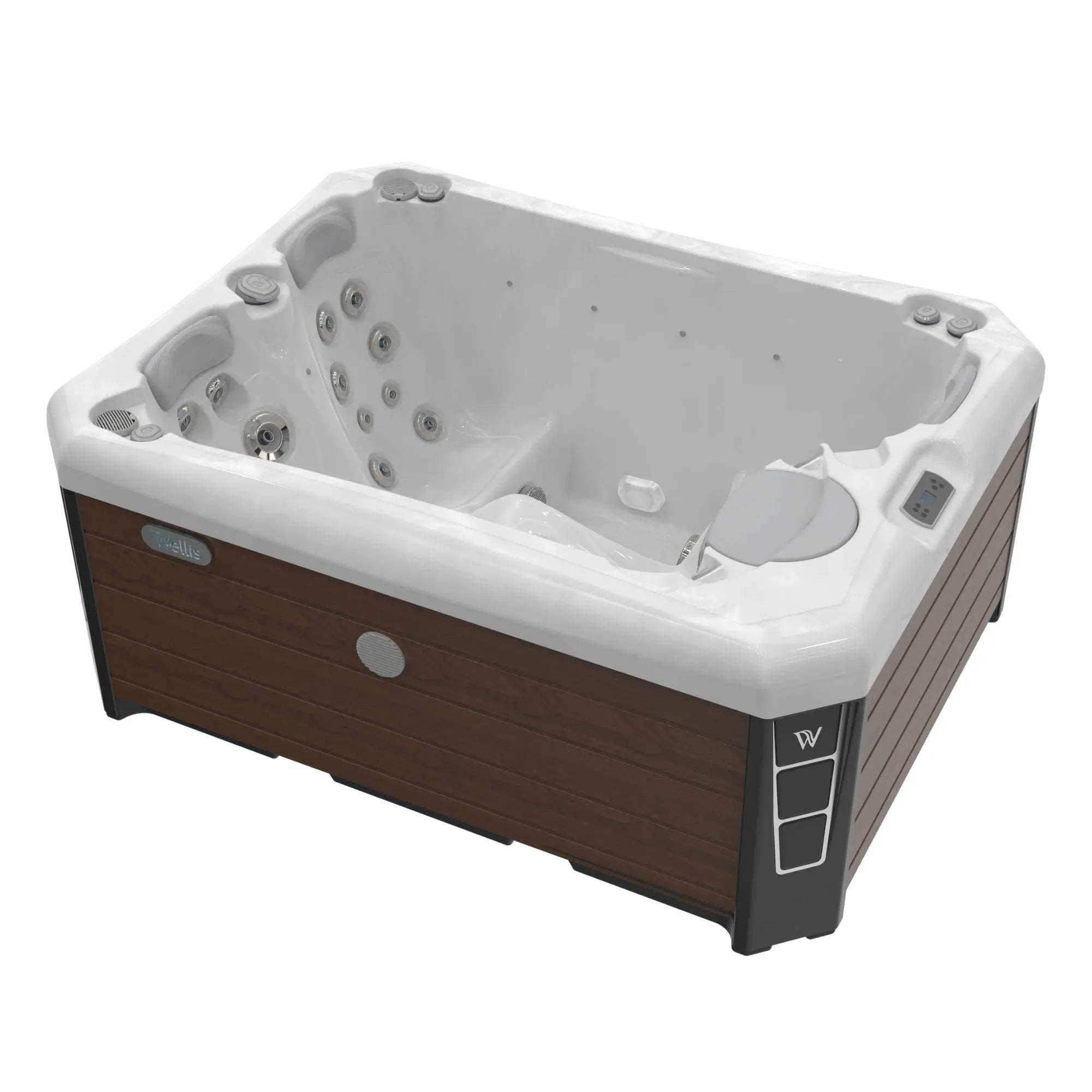 Der Wellis Manhattan Life Whirlpool verfügt über 3 Sitze, 30 Düsen, MyMusic™ 2.0, Wi-Fi Steuerung, Soundsystem und LED-Lichttherapie - jetzt bei Azura Spa & Living.